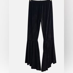 Mother Hustler Soft black velvet Super bell bottom flare pant small